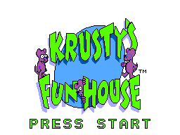 Krusty's Fun House (Europe) Title Screen